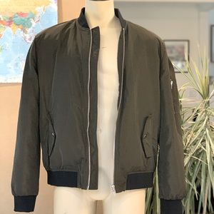 Zara dark green bomber jacket